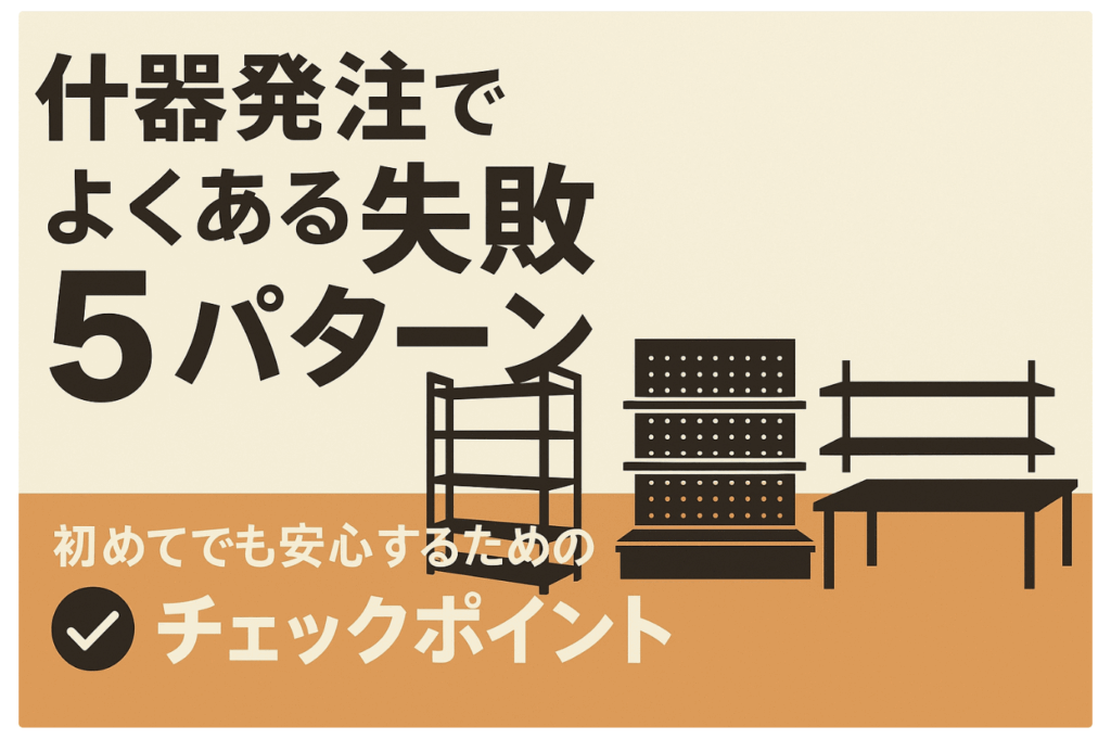 什器発注でよくある失敗5パターン|初めてでも安心するためのチェックポイント