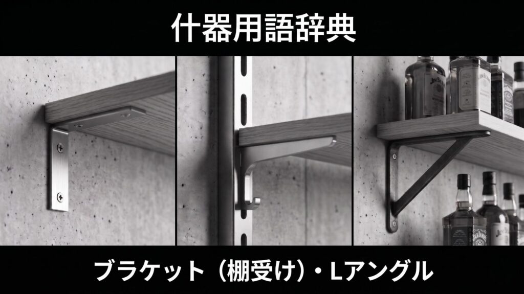 【什器用語辞典】ブラケット（棚受け）・Lアングルとは？